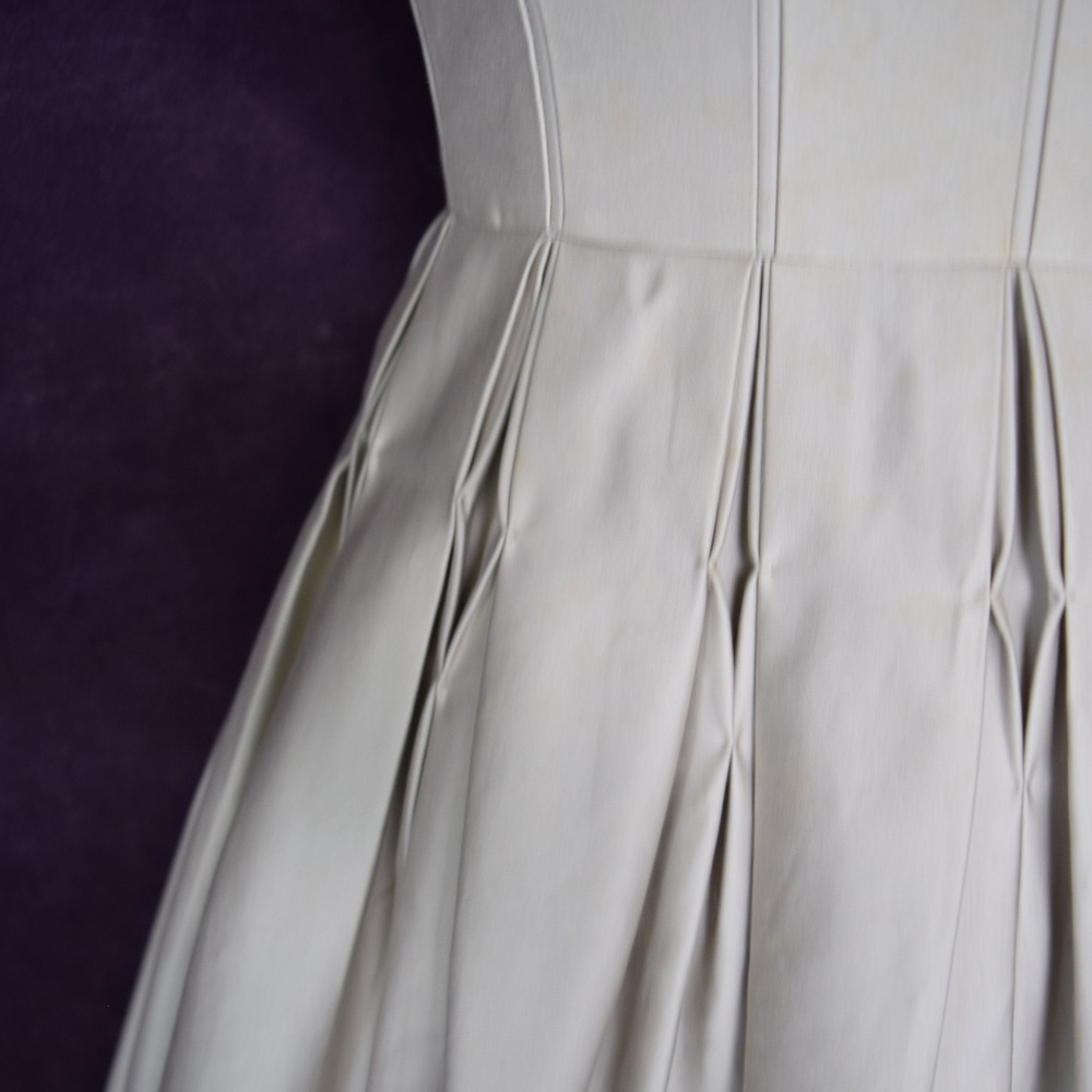 Calvin Kline Khaki full skirt pleated party dress - Picture 7 of 8
